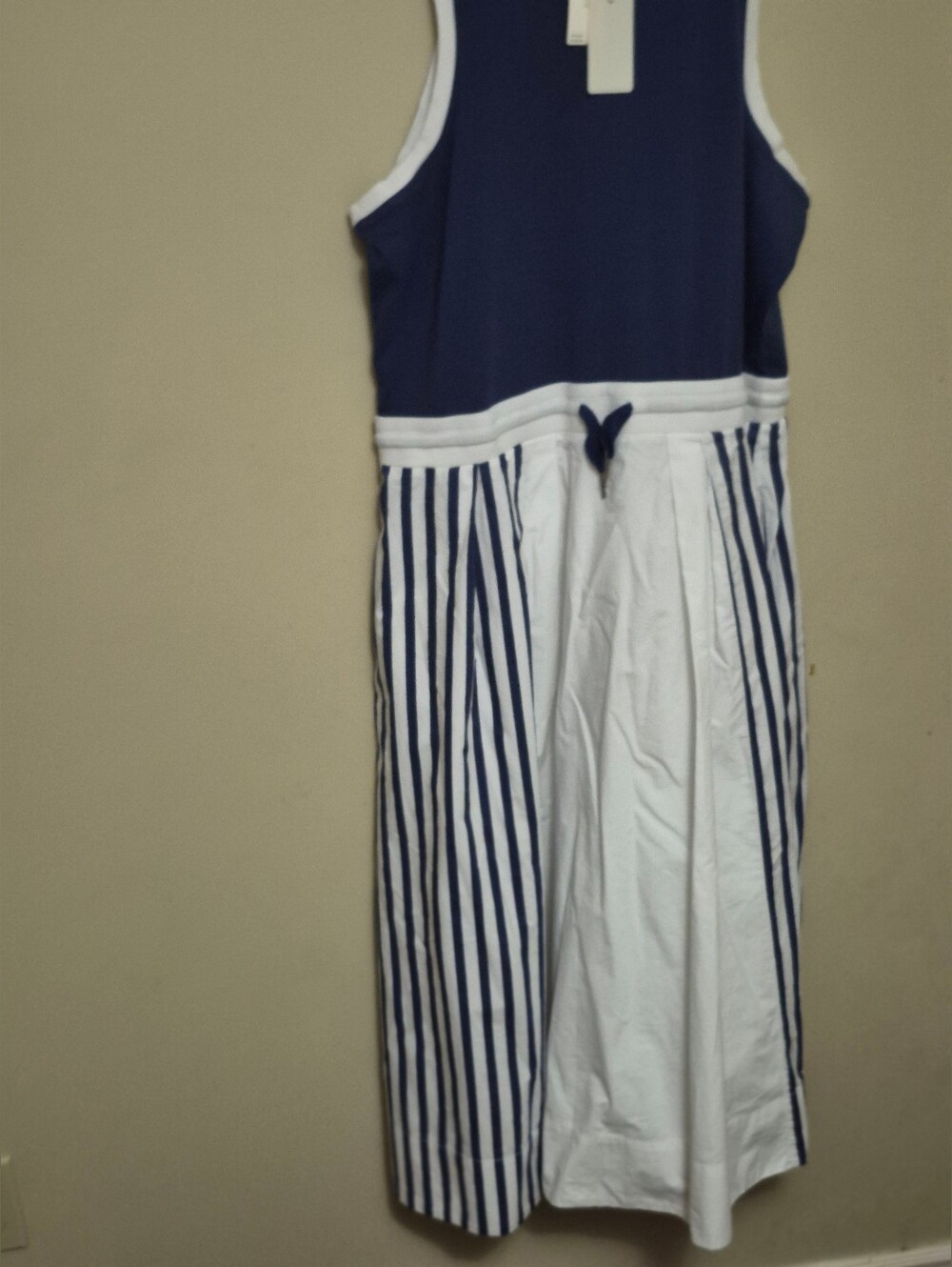Anthropologie Navy and White Striped Dress